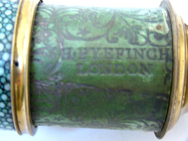 A Fine and Rare 18th century single draw Pocket Telescope by Henry Pyefinch of London circa 1763-1790. — image 2
